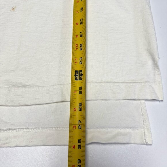 Vintage 90s Villanova T Shirt Mens Medium 19x25.5 White Embroidered College USA - Picture 14 of 14